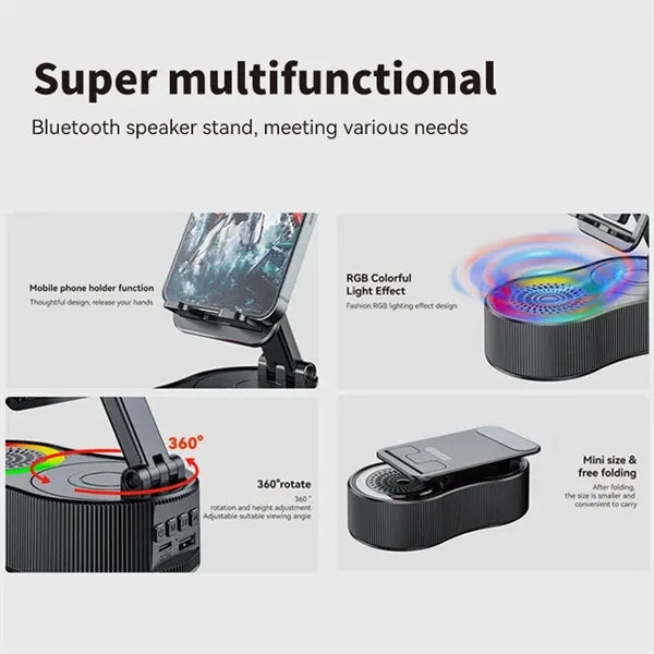 4 in 1 Multifunctional Cell Phone Stand with Bluetooth Speak