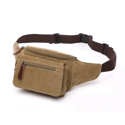 Sports Large Capacity Outdoor Belt Bag Canvas Waist Fanny Pa