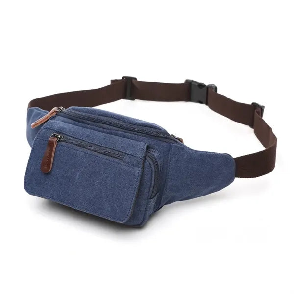 Sports Large Capacity Outdoor Belt Bag Canvas Waist Fanny Pa