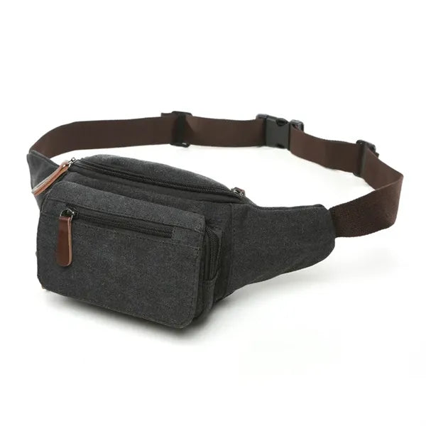 Sports Large Capacity Outdoor Belt Bag Canvas Waist Fanny Pa