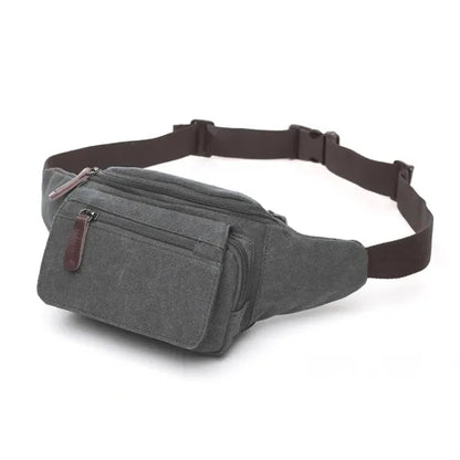 Sports Large Capacity Outdoor Belt Bag Canvas Waist Fanny Pa
