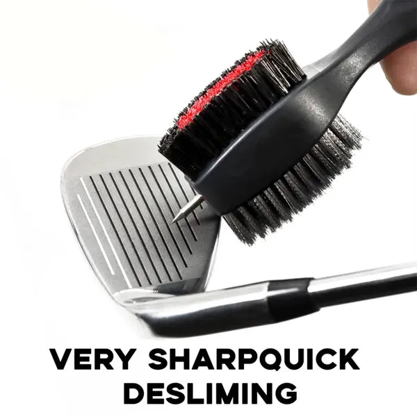 Golf Club Brushes Groove Cleaner with Retractable Zipline Ca