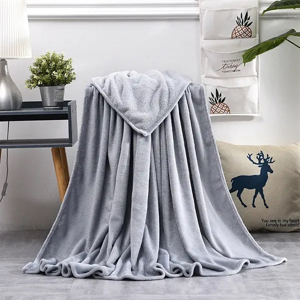 Sofa Throw Coral Velvet Solid Couch Blanket for All
