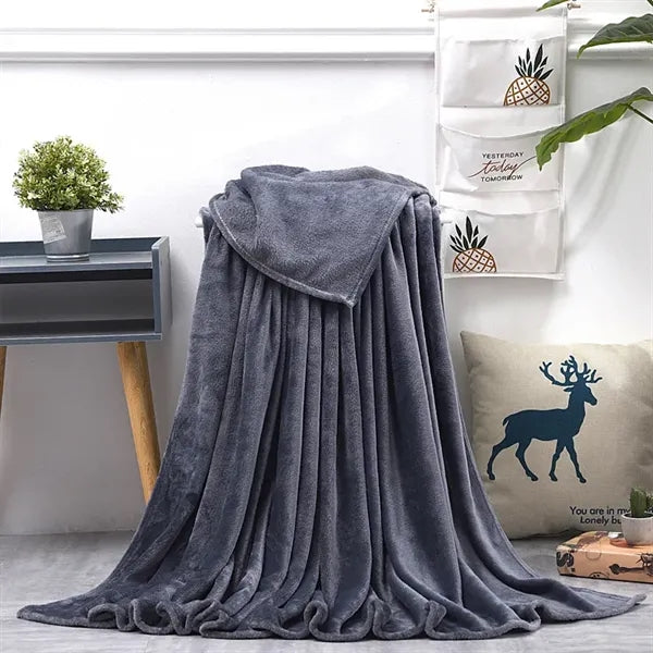 Sofa Throw Coral Velvet Solid Couch Blanket for All