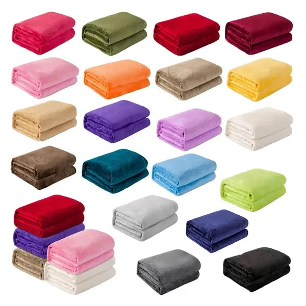 Sofa Throw Coral Velvet Solid Couch Blanket for All