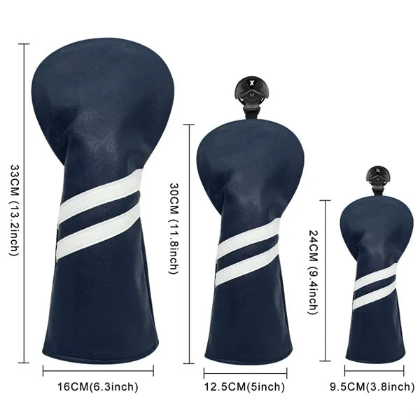 Premium Golf Club Headcover Set for Driver, Fairway, Irons