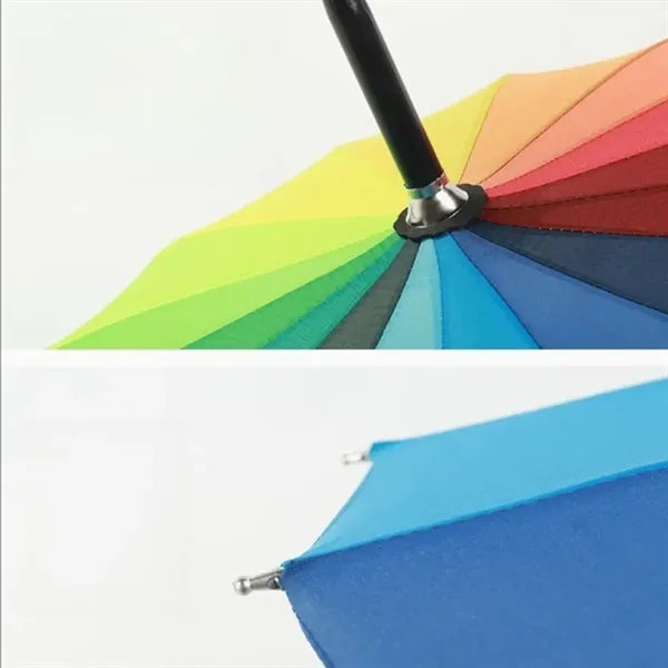 Large Rainbow Windproof Umbrella for Outdoor & Pride Events