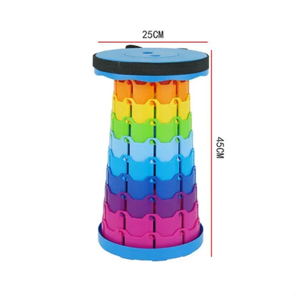 Adjustable Rainbow Telescopic Stool for Travel & Events