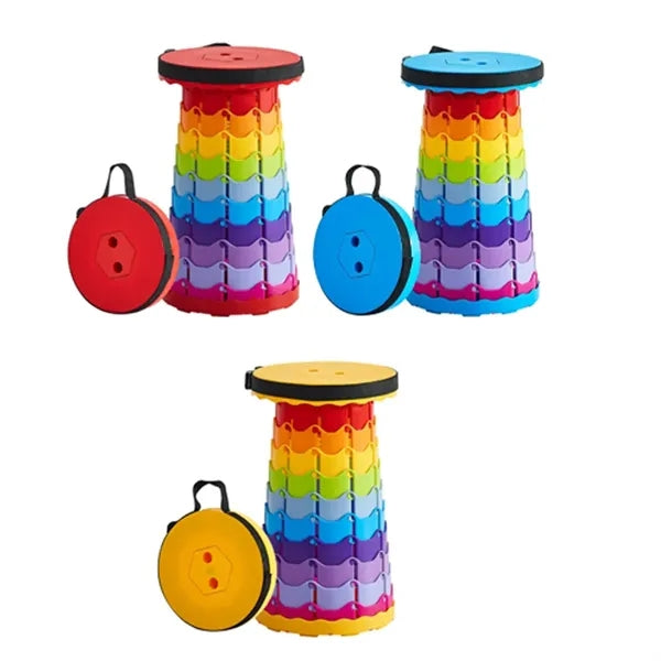 Adjustable Rainbow Telescopic Stool for Travel & Events