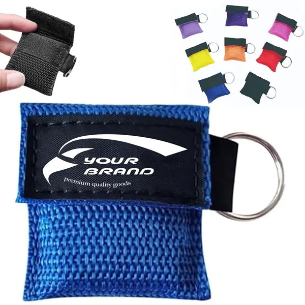Portable CPR Face Shield Keychain with One Way Valve