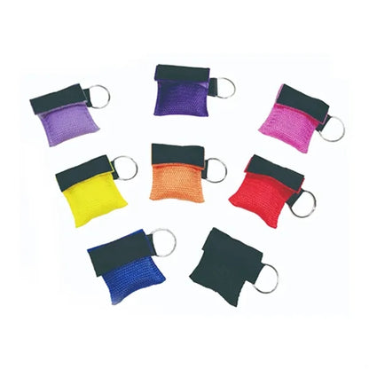 Portable CPR Face Shield Keychain with One Way Valve