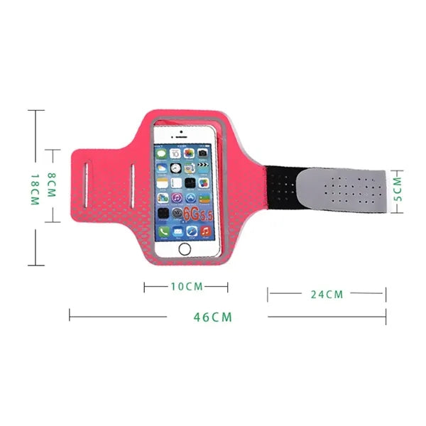 Adjustable Sports Armband w/ Touchscreen & Breathable Strap