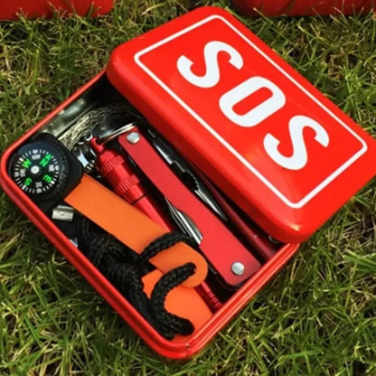 Survival Emergency Kit with Multi-Tool & Fire Starter