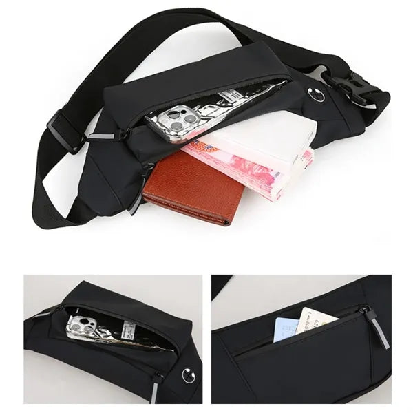 Waterproof Outdoor Running Belt Waist Bag W/ Headphone Jack