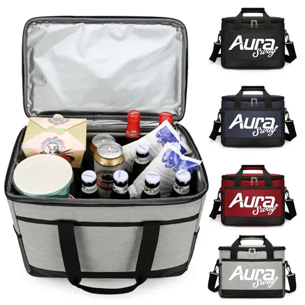 Insulated Double Layer Lunch Cooler Picnic Travel Bag