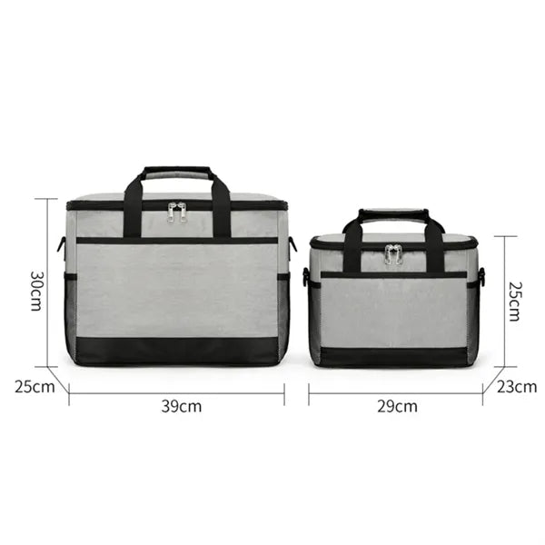 Insulated Double Layer Lunch Cooler Picnic Travel Bag
