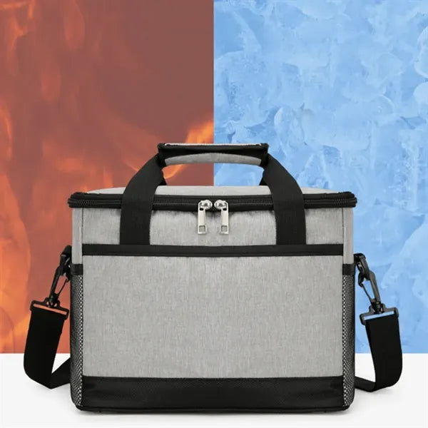 Insulated Double Layer Lunch Cooler Picnic Travel Bag