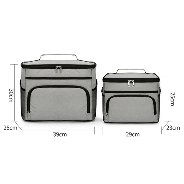 Double Layer Insulated Picnic Lunch Travel Cooler Bag