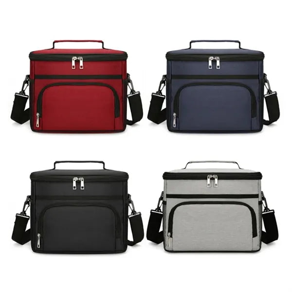 Double Layer Insulated Picnic Lunch Travel Cooler Bag