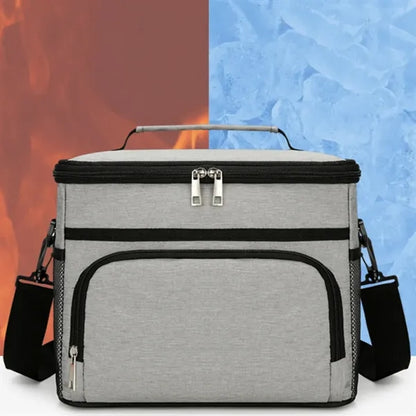 Double Layer Insulated Picnic Lunch Travel Cooler Bag