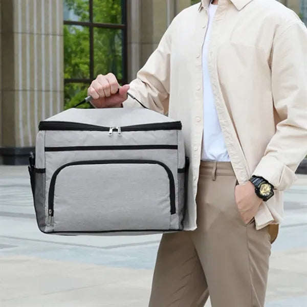 Double Layer Insulated Picnic Lunch Travel Cooler Bag