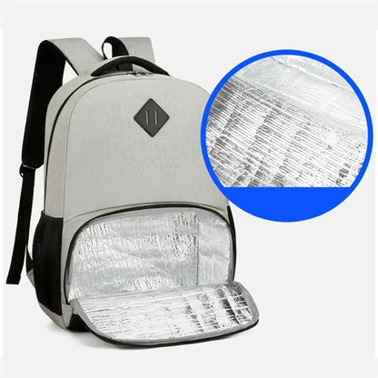 Insulated Laptop Backpack W/ Cooler USB Port Headphone Jack