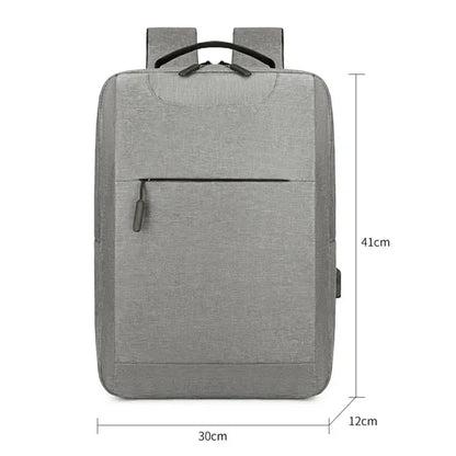 Large Waterproof Business Laptop Backpack W/ USB Charging