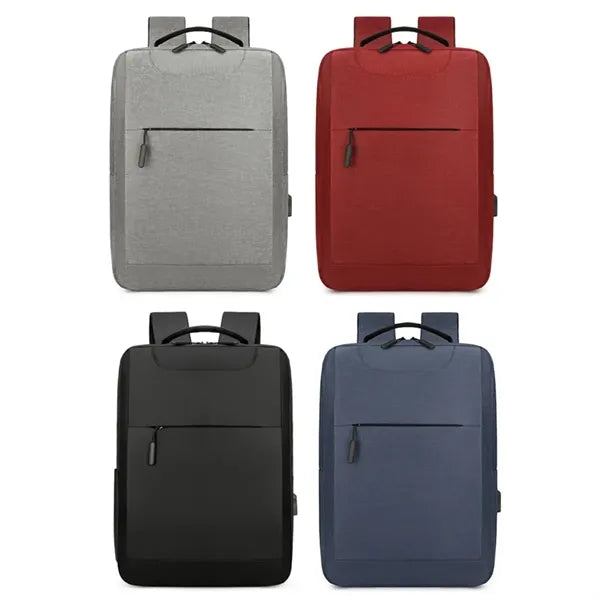 Large Waterproof Business Laptop Backpack W/ USB Charging