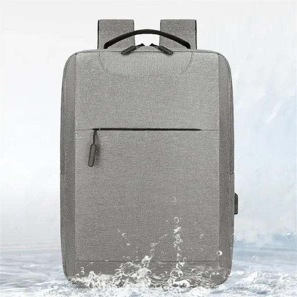 Large Waterproof Business Laptop Backpack W/ USB Charging
