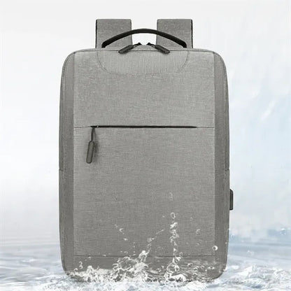 Large Waterproof Business Laptop Backpack W/ USB Charging
