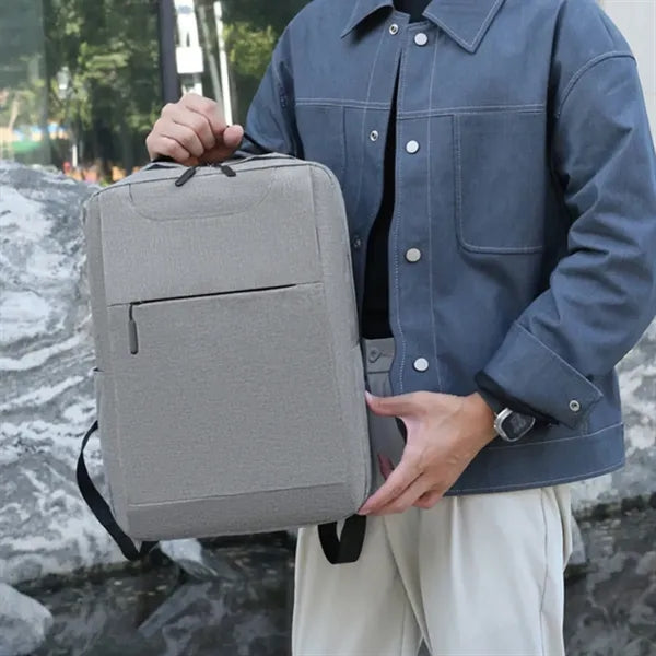 Large Waterproof Business Laptop Backpack W/ USB Charging