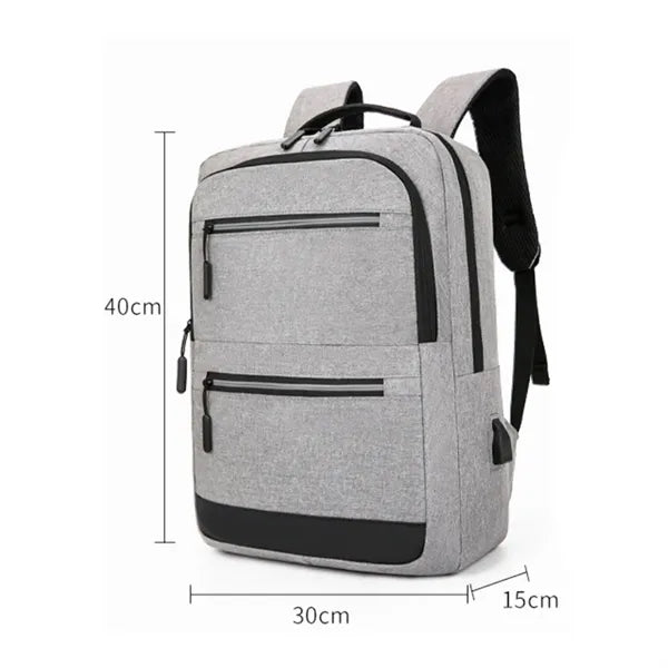 Waterproof Business Travel Laptop Backpack W/ USB Charging