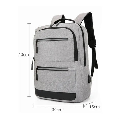 Waterproof Business Travel Laptop Backpack W/ USB Charging