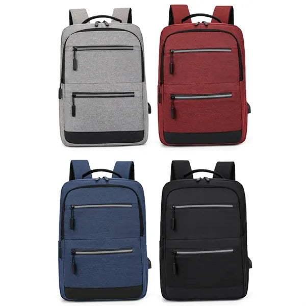 Waterproof Business Travel Laptop Backpack W/ USB Charging