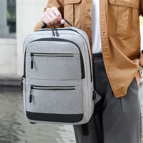 Waterproof Business Travel Laptop Backpack W/ USB Charging