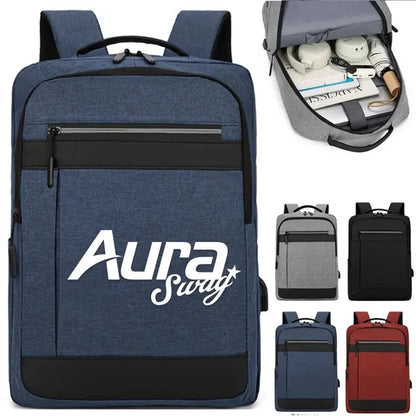 Waterproof Business Laptop Backpack W/ USB College Bookbag