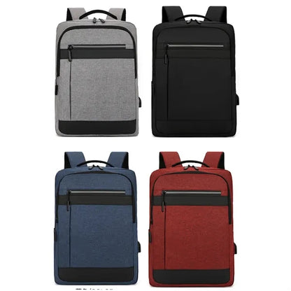 Waterproof Business Laptop Backpack W/ USB College Bookbag