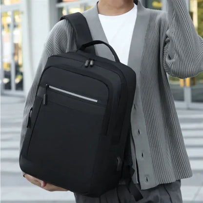 Waterproof Business Laptop Backpack W/ USB College Bookbag