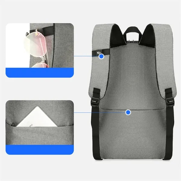 Laptop Backpack W/ USB Port Headphone Jack & Anti-Theft Lock