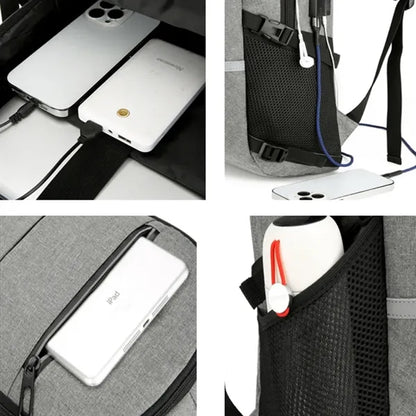 Laptop Backpack W/ USB Port Headphone Jack & Anti-Theft Lock