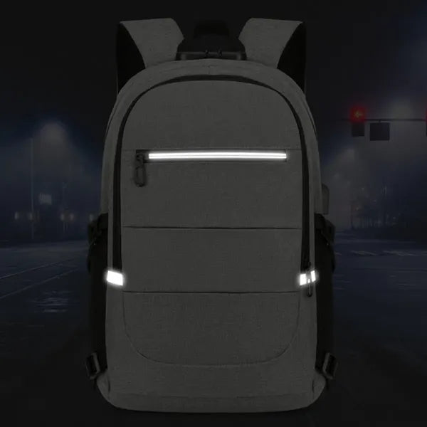 Laptop Backpack W/ USB Port Headphone Jack & Anti-Theft Lock
