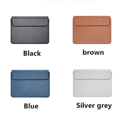 Multi-Function PU Leather Laptop Sleeve with Stand