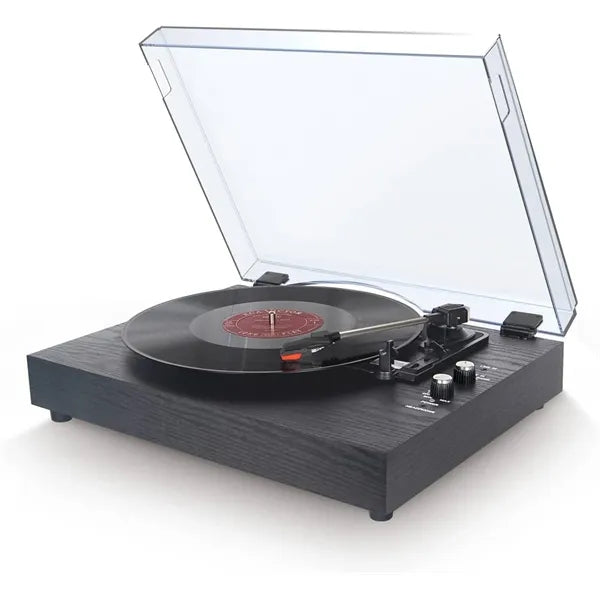 Wood Vintage Bluetooth Record Player with Speaker