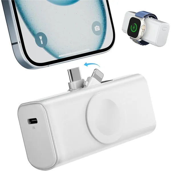 Mini  power bank 5000mAh  with watch charger