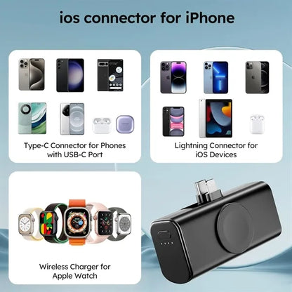 Mini  power bank 5000mAh  with watch charger