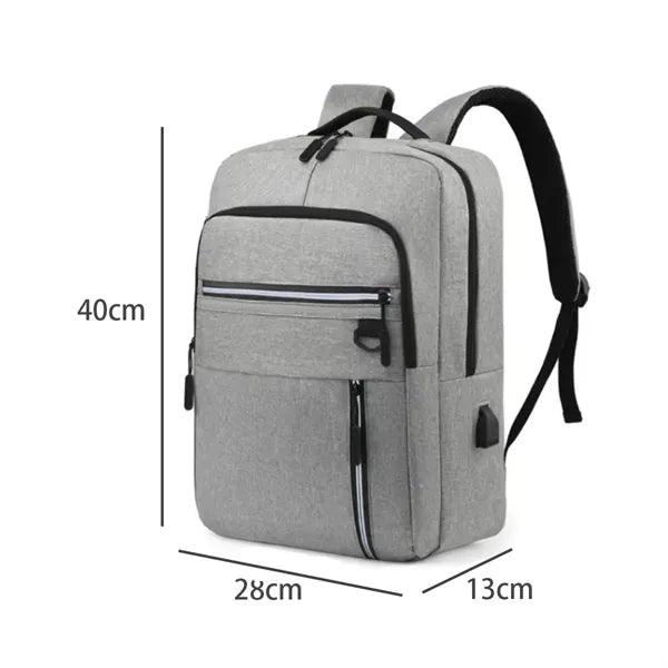 Travel Business College Laptop Backpack W/ USB Port