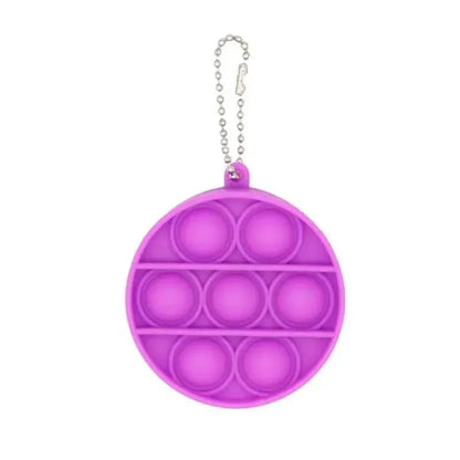Round Push Pop Bubble Keychain