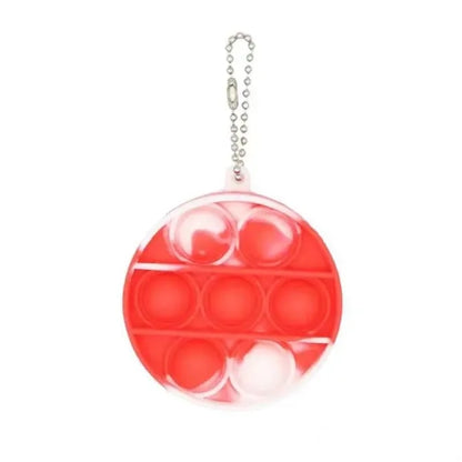 Round Push Pop Bubble Keychain