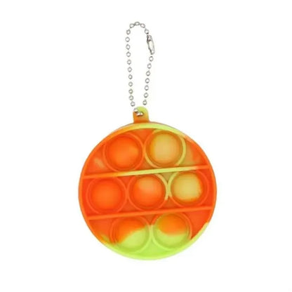 Round Push Pop Bubble Keychain