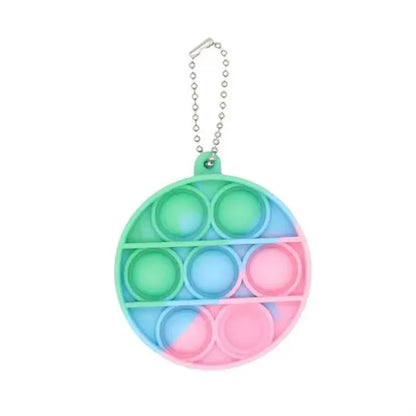 Round Push Pop Bubble Keychain